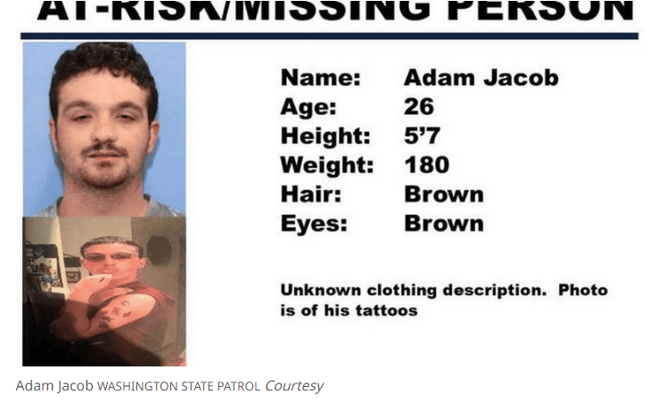 Adam Jacob Washington Missing