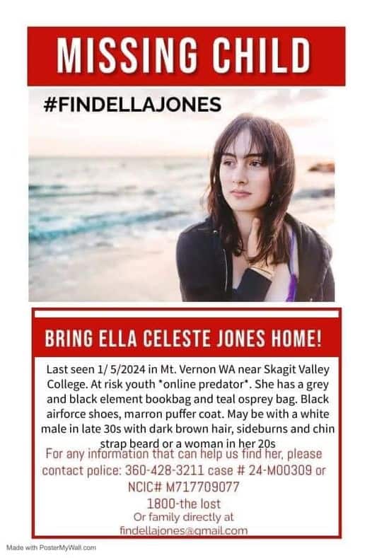 Ella Jones Missing Washington