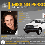 Britnee Beitel Calgary Missing